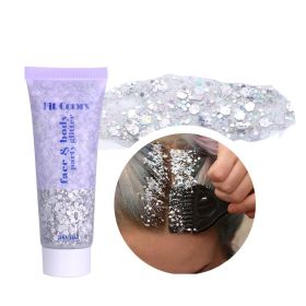 Body Glitter Gel Face Glitters Body Gel Sequins Shimmer Liquid Eyeshadow Holographic Cosmetic Laser Powder Festival Glitter Makeup (Color: 05)