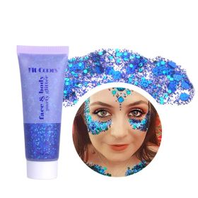 Body Glitter Gel Face Glitters Body Gel Sequins Shimmer Liquid Eyeshadow Holographic Cosmetic Laser Powder Festival Glitter Makeup (Color: 01)