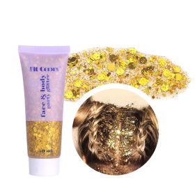 Body Glitter Gel Face Glitters Body Gel Sequins Shimmer Liquid Eyeshadow Holographic Cosmetic Laser Powder Festival Glitter Makeup (Color: 02)